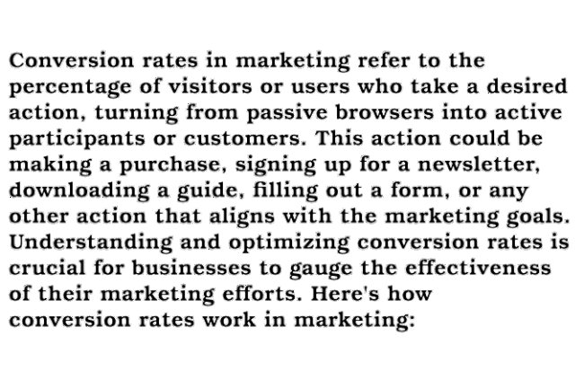 Conversion Rates Marketing