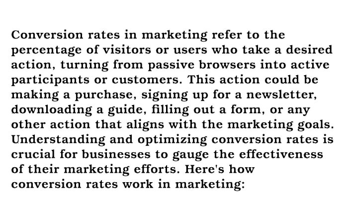 Conversion Rates Marketing